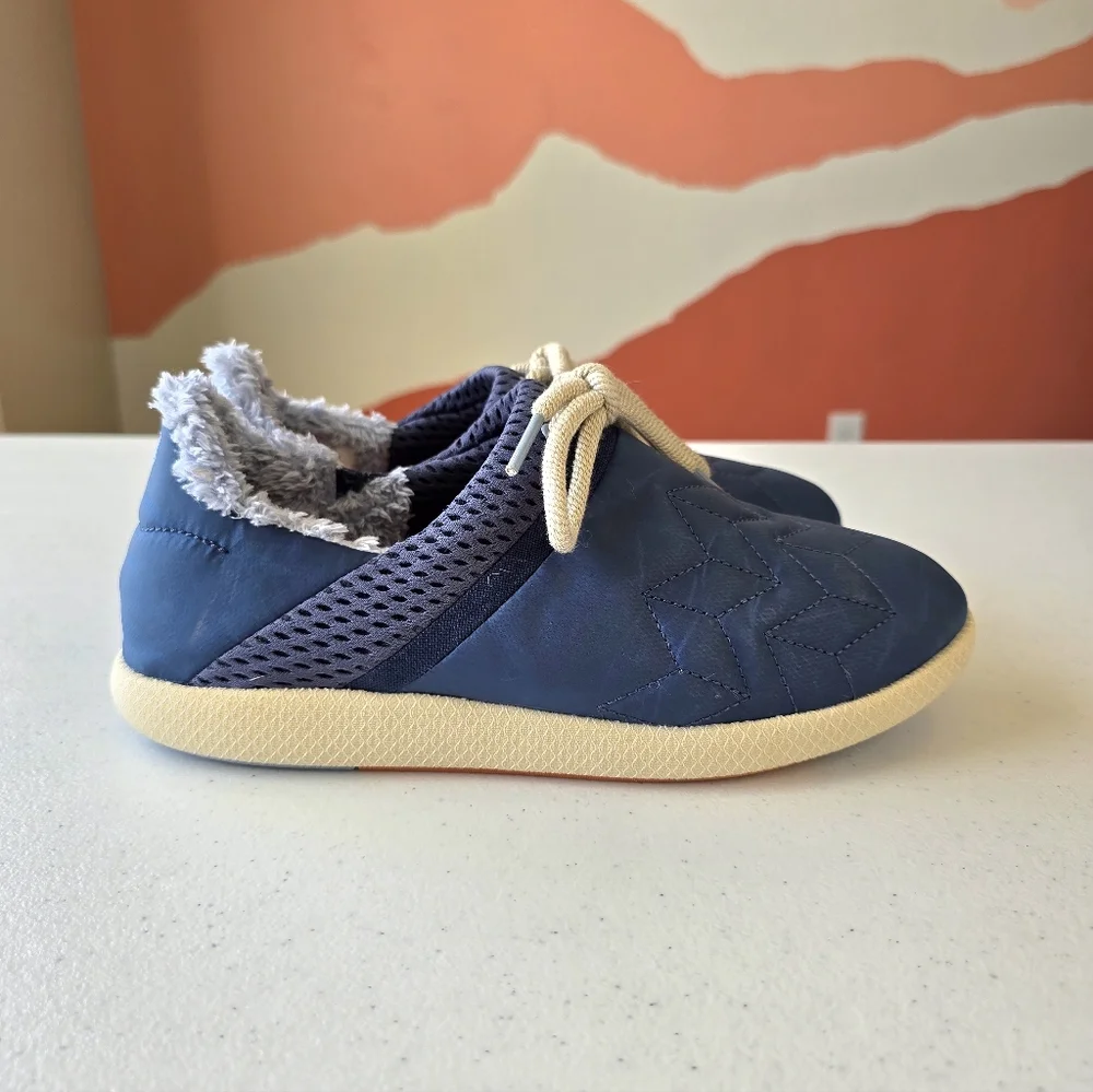 OluKai Mahiki Indoor Outdoor Slippers Slides Shoes Women's 9 Moonlit‎ Blue